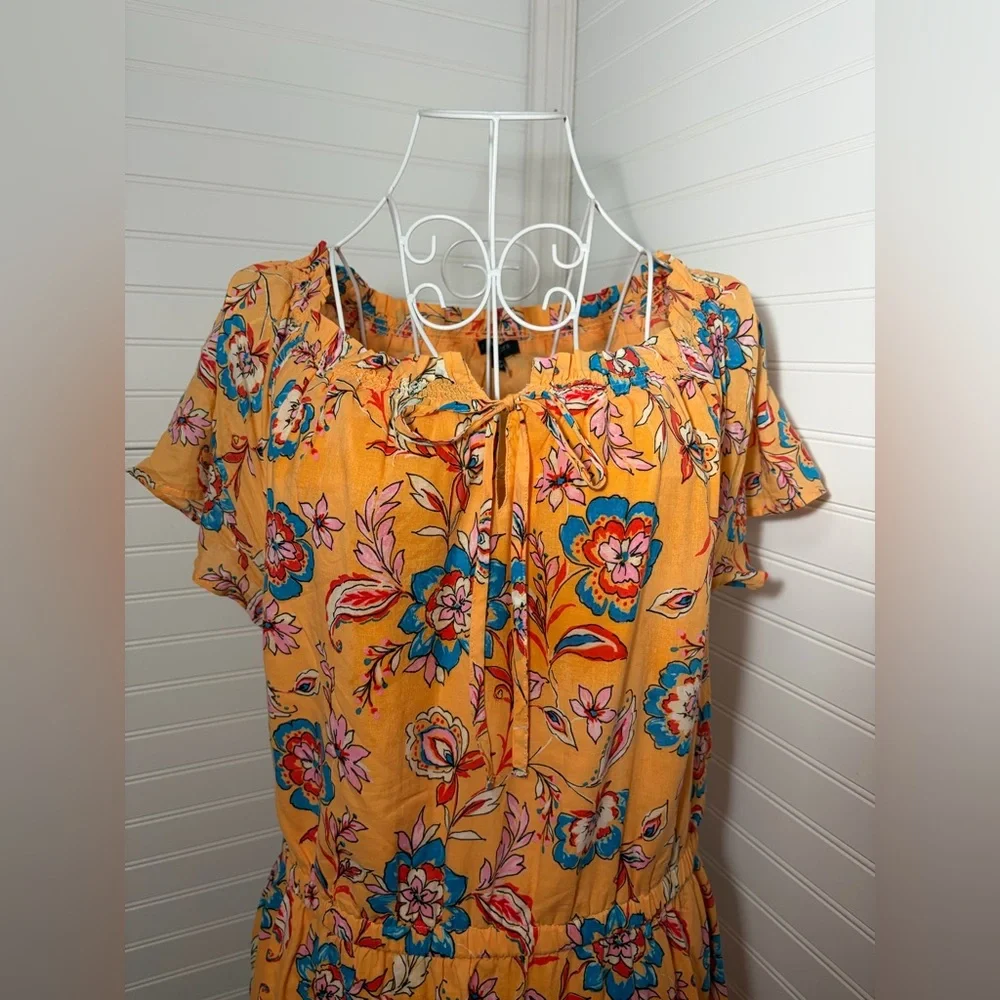 Talbots Smocked Fit & Flare Dress - Picture 8 of 8